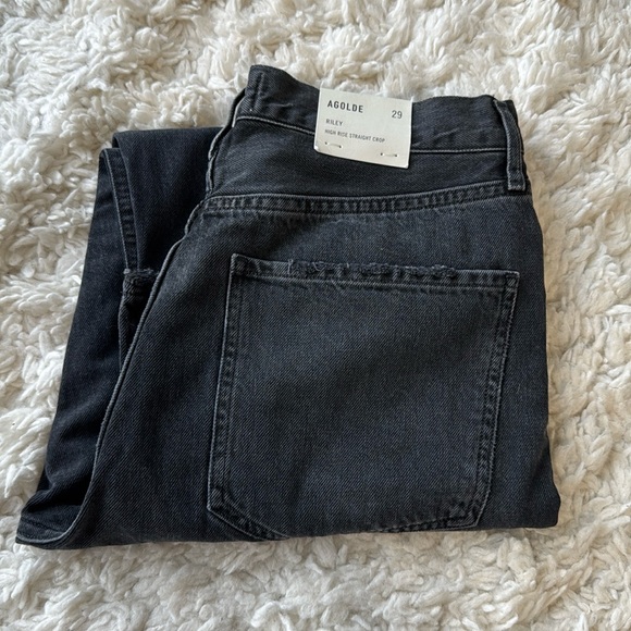 🆕 Agolde Riley High‎ Rise Straight Crop - Picture 2 of 7